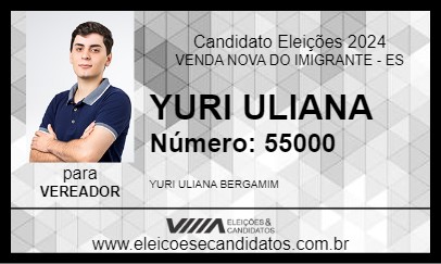 Candidato YURI ULIANA 2024 - VENDA NOVA DO IMIGRANTE - Eleições