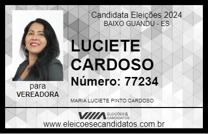 Candidato LUCIETE CARDOSO 2024 - BAIXO GUANDU - Eleições