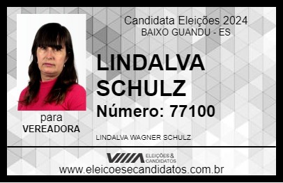 Candidato LINDALVA SCHULZ  2024 - BAIXO GUANDU - Eleições