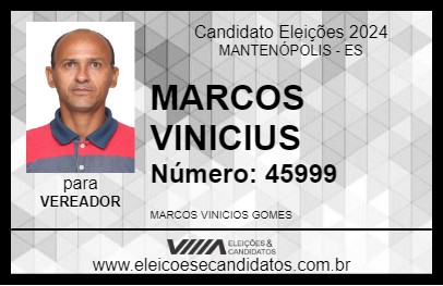 Candidato MARCOS VINICIUS 2024 - MANTENÓPOLIS - Eleições