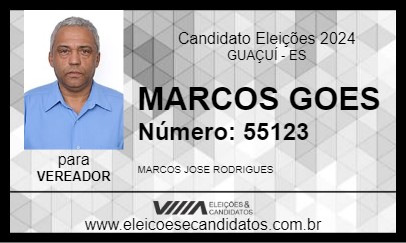 Candidato MARCOS GOES 2024 - GUAÇUÍ - Eleições