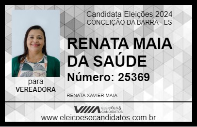 Candidato RENATA MAIA DA SAÚDE 2024 - CONCEIÇÃO DA BARRA - Eleições