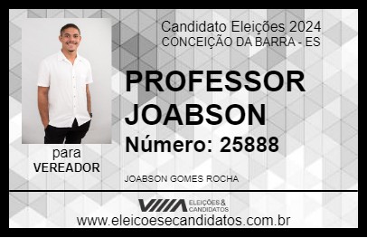 Candidato PROFESSOR JOABSON 2024 - CONCEIÇÃO DA BARRA - Eleições