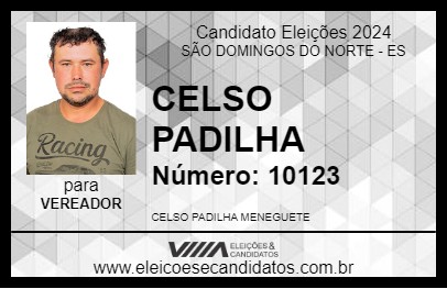 Candidato CELSO PADILHA 2024 - SÃO DOMINGOS DO NORTE - Eleições