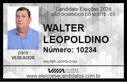 Candidato WALTER LEOPOLDINO 2024 - SÃO DOMINGOS DO NORTE - Eleições