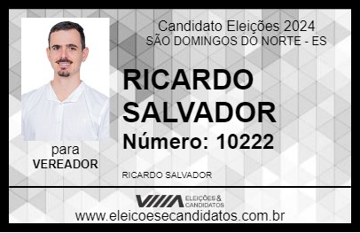 Candidato RICARDO SALVADOR 2024 - SÃO DOMINGOS DO NORTE - Eleições