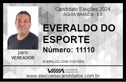 Candidato EVERALDO DO ESPORTE 2024 - ÁGUIA BRANCA - Eleições