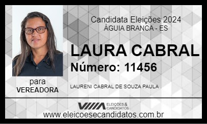 Candidato LAURA CABRAL 2024 - ÁGUIA BRANCA - Eleições