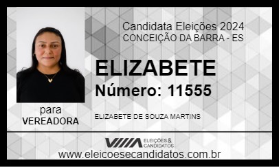 Candidato ELIZABETE 2024 - CONCEIÇÃO DA BARRA - Eleições