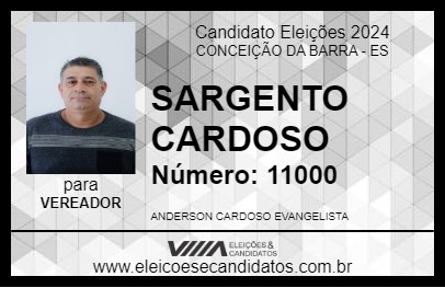 Candidato SARGENTO CARDOSO 2024 - CONCEIÇÃO DA BARRA - Eleições