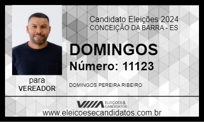 Candidato DOMINGOS 2024 - CONCEIÇÃO DA BARRA - Eleições