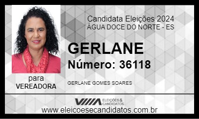 Candidato GERLANE 2024 - ÁGUA DOCE DO NORTE - Eleições