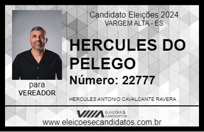 Candidato HERCULES DO PELEGO 2024 - VARGEM ALTA - Eleições