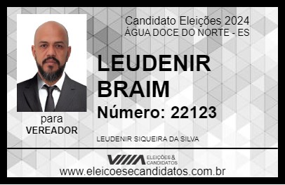 Candidato LEUDENIR BRAIM 2024 - ÁGUA DOCE DO NORTE - Eleições