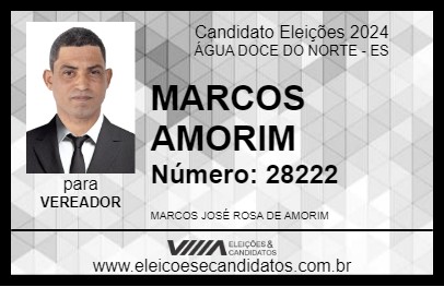 Candidato MARCOS AMORIM 2024 - ÁGUA DOCE DO NORTE - Eleições