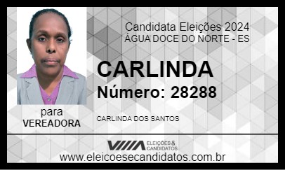 Candidato CARLINDA 2024 - ÁGUA DOCE DO NORTE - Eleições