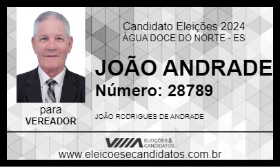 Candidato JOÃO ANDRADE 2024 - ÁGUA DOCE DO NORTE - Eleições