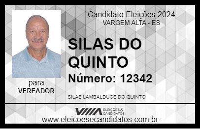 Candidato SILAS DO QUINTO 2024 - VARGEM ALTA - Eleições