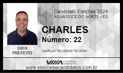 Candidato CHARLES 2024 - ÁGUA DOCE DO NORTE - Eleições