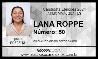 Candidato LANA ROPPE 2024 - ATÍLIO VIVÁCQUA - Eleições