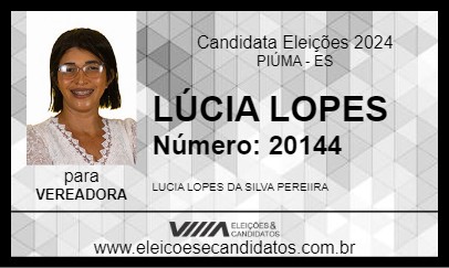 Candidato LÚCIA LOPES 2024 - PIÚMA - Eleições