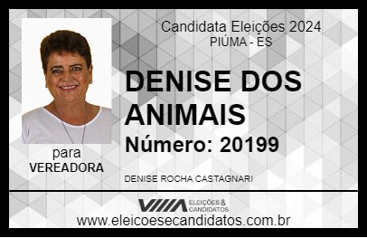 Candidato DENISE DOS ANIMAIS 2024 - PIÚMA - Eleições