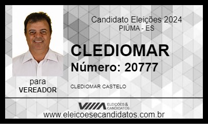 Candidato CLEDIOMAR 2024 - PIÚMA - Eleições