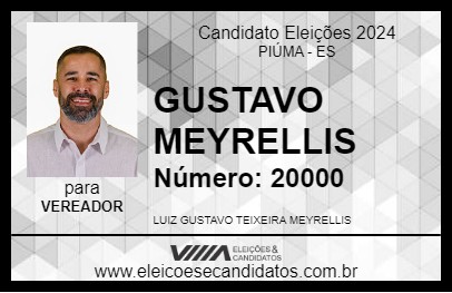 Candidato GUSTAVO MEYRELLIS 2024 - PIÚMA - Eleições