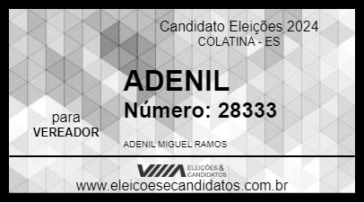 Candidato ADENIL 2024 - COLATINA - Eleições