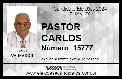 Candidato PASTOR CARLOS 2024 - PIÚMA - Eleições