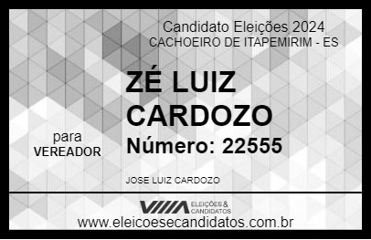 Candidato ZÉ LUIZ CARDOZO 2024 - CACHOEIRO DE ITAPEMIRIM - Eleições