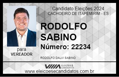 Candidato RODOLFO SABINO 2024 - CACHOEIRO DE ITAPEMIRIM - Eleições