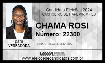 Candidato CHAMA ROSI 2024 - CACHOEIRO DE ITAPEMIRIM - Eleições