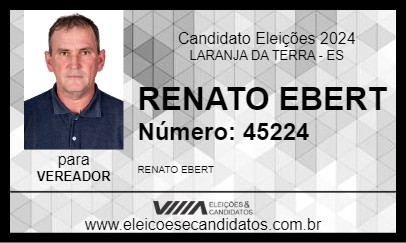 Candidato RENATO EBERT 2024 - LARANJA DA TERRA - Eleições