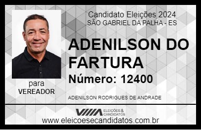 Candidato ADENILSON DO FARTURA 2024 - SÃO GABRIEL DA PALHA - Eleições