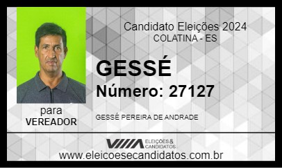 Candidato GESSÉ 2024 - COLATINA - Eleições