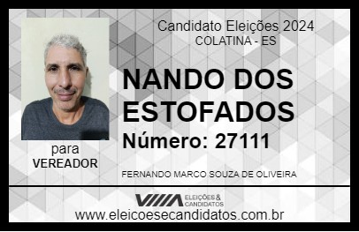 Candidato NANDO DOS ESTOFADOS 2024 - COLATINA - Eleições