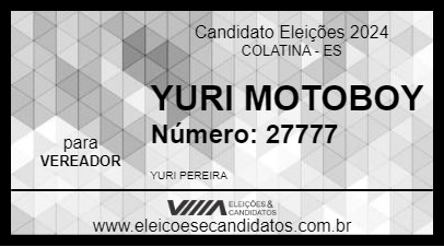 Candidato YURI MOTOBOY 2024 - COLATINA - Eleições