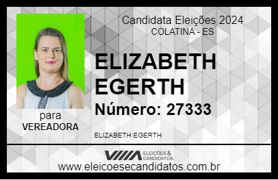 Candidato ELIZABETH EGERTH 2024 - COLATINA - Eleições