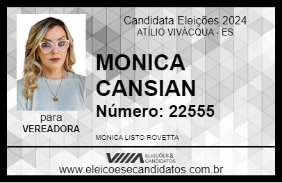 Candidato MONICA CANSIAN 2024 - ATÍLIO VIVÁCQUA - Eleições