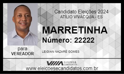 Candidato MARRETINHA 2024 - ATÍLIO VIVÁCQUA - Eleições