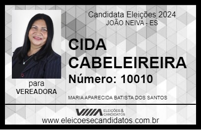 Candidato CIDA CABELEIREIRA 2024 - JOÃO NEIVA - Eleições