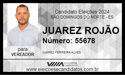 Candidato JUAREZ ROJÃO 2024 - SÃO DOMINGOS DO NORTE - Eleições