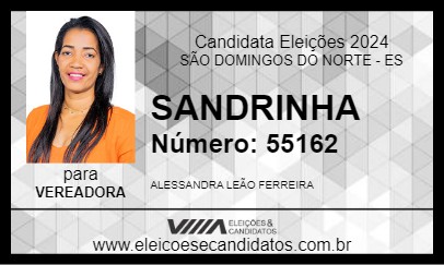 Candidato SANDRINHA 2024 - SÃO DOMINGOS DO NORTE - Eleições