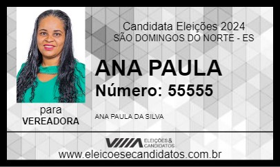 Candidato ANA PAULA 2024 - SÃO DOMINGOS DO NORTE - Eleições