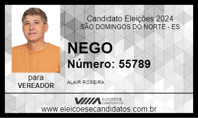 Candidato NEGO 2024 - SÃO DOMINGOS DO NORTE - Eleições