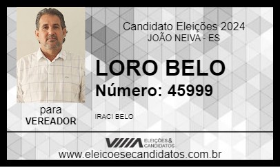 Candidato LORO BELO 2024 - JOÃO NEIVA - Eleições