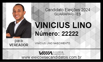 Candidato VINICIUS LINO 2024 - GUARAPARI - Eleições