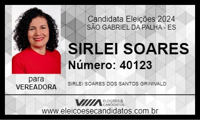 Candidato SIRLEI SOARES 2024 - SÃO GABRIEL DA PALHA - Eleições