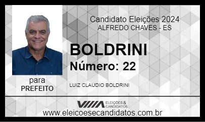 Candidato BOLDRINI 2024 - ALFREDO CHAVES - Eleições